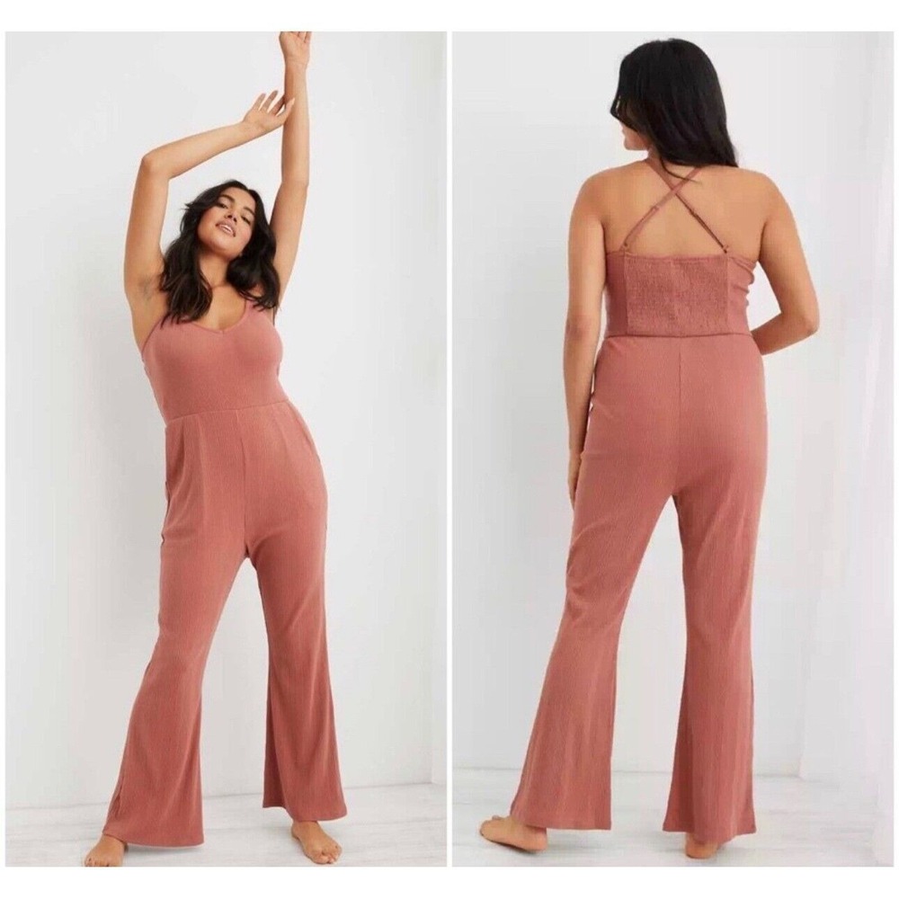 Aerie Rust Jumpsuit